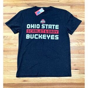 4th And 1 Men's L Black T-Shirt Cotton Ohio State Buckeyes Football NCAA Team